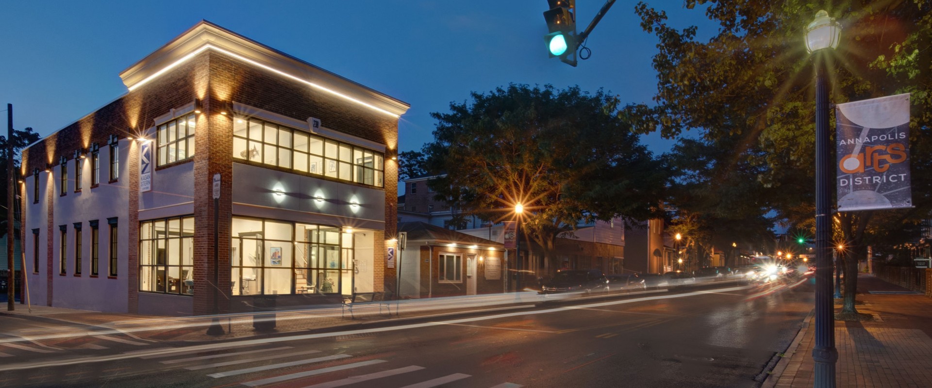 Annapolis office at night